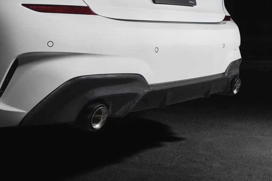 3D Design Karbon Arka Difüzör (M-Sport, 2 Uçlu Egzoz) – BMW 3 Serisi G20