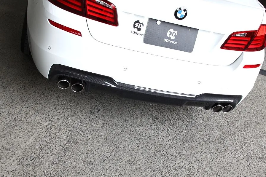 3D Design Karbon Arka Difüzör (M-Sport, 4 Uçlu Egzoz) – BMW 5 Serisi F10 / F11
