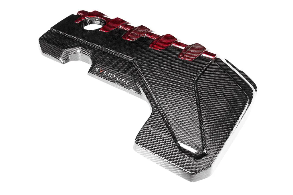 Eventuri Siyah Karbon ve Kırmızı Kevlar Motor Kapağı – Audi RS3 (8V / 8Y) / TT RS (8S)